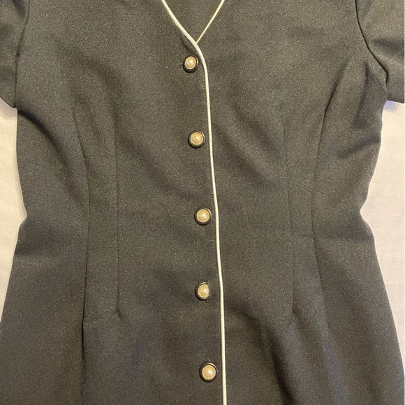 La Belle women’s size vintage 11 black button down dress made in USA - Picture 5 of 9